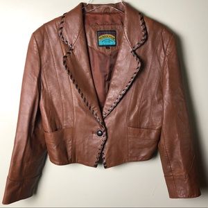 Vintage Pioneer Wear Leather Jacket